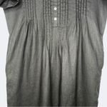 Quince Black Linen Tunic Dress L Flax Pin Photo 5