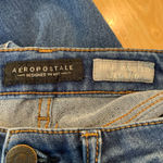 Aeropostale Jeans Womens 2 Blue High Waisted Stretch Denim Jegging Distressed Photo 3