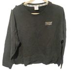 PINK - Victoria's Secret Victorias Secret Pink Size Large Black Spellout Crewneck Sweatshirt Photo 0