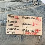 PTCL Womens Light Wash Denim Mid Rise Cut Off Fray Hem Jean Shorts 24 Blue Photo 12