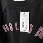 a.n.a  Womens Crewneck Black Graphic Long Sleeve Sweatshirt Photo 5