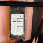 City Chic Dress Gold Stripe Multicolored Maxi Sz 16W NWT V Neck Asymmetrical Hem Photo 15