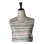 J.Crew  Dress Women 8 White Multicolor Striped‎ Tweed Sheath Mini Preppy Career Photo 3