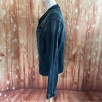 Per Se  Frayed Raw Hem Blue Denim Jean Jacket Photo 7