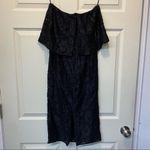Likely  Lace Driggs Black Dress Strapless Lined Draped Flouce Fitted Skirt Slit 2 Photo 3
