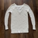 American Eagle Outfitters Cream Lace-Up Sweater Photo 2