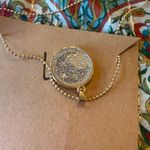Leo Zodiac Necklace Gold Tone Pendant Glitter Disc Horoscope Jewelry Gift Photo 1