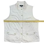 Talbots Womens Quilted Vest Plus Size 2X Cream Fleece Lined Preppy Fall Casual Photo 14