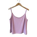 St. John  Wool Blend Santana Knit V-Neck Tank In Frosted Rose Size XL Photo 1