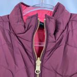 Talbots | Quilted Vest Plum Watermelon Full Zip Reversible Womens Large Petite Photo 3