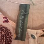 Aratta Silent Journey Velvet Burnout Floral Button Up Shirt Tunic XS Artsy Boho Pink Photo 7