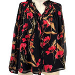 Yumi Kim  Ruby Romance‎ Stanton ST Top Black Red Floral Size Medium Photo 0