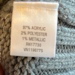 Merona Comfy Sweater Gray Sequin Collar Plunge Neck Roomy Womens Medium Photo 13