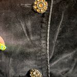 Kikit Short Black Velvet Blazer Jacket Rhinestone Buttons Size XL Y2K Photo 2