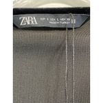 ZARA Black Velvet Witchy Cowl Neck Bodysuit Size L Rhinestone Fringe Long Sleeve Photo 3