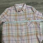 Time And Tru Women Pink Plaid Button Down Collared Shirt Sz L Layer Relaxed Fit Photo 11