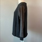 American Eagle  Crewneck Long Velvet Sleeve Gray Size Medium Photo 3