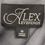 Alex Evenings Smokey Gray Sparkle Maxi Ballgown Formal Dress NWT Women Size 16 Photo 8