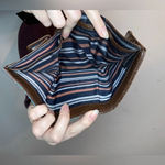 NWOT Sharif Metallic Blue and Purple Leather Tri Photo 8