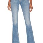 NWT Mother High Waisted Weekender Slice Heel in Belle De Jour Flare Jeans 34 Photo 6