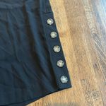 Madewell Black V Neck Dress with Button Detail at Hem - Size S Photo 3