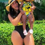 Iffei Mommy & Me  Coconut Tree Printed V Neck Bathing Photo 1