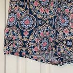 Bebop Black Floral Elastic Waist Lounge Sleep Shorts L Photo 3