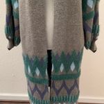 Anthropologie Kai Long Open Cardigan Sweater One Size Gray Excellent RARE HTF Photo 4