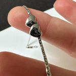 Monet Women’s Signed Silver Tone Dainty Chain Heart Bracelet 7 1/4 Inch Photo 7