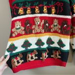 The Eagle’s Eye Women’s Hand Knit Christmas Sweater Large Red Photo 2