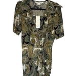 Veronica Beard  Dakota Paisley Print Silk Mini Dress in Army Multi Size 8 New Photo 2