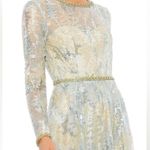 Mac Duggal Floral Lace Long-Sleeve A-Line Dress gown floral spring size 10 Photo 4