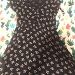 American Eagle Outfitters Black Floral Knee Length Dress Size M Photo 0