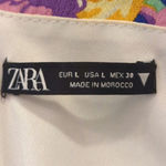 ZARA  Green Purple Yellow Floral Mini Corset Dress Womens Large Coquette Girl Photo 12