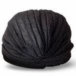 Sparkly turban cap black Photo 2