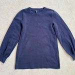 COS Navy Blue Rounded Cotton Jersey Crewneck Sweatshirt XS Photo 1