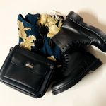 Vintage Caroline Wells Collection Dark Green & Beige Floral Maxi Dress Sz 8 EUC Photo 2