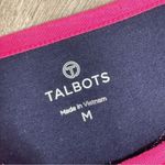 Talbots Chinch Hem Long Sleeve T Shirt Pink Navy Blue Medium Photo 8