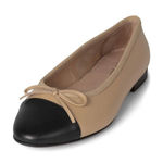 Jeffrey Campbell  Arabesque Cap Toe Flats Natural Black Leather 7.5 Lightly Worn Photo 0