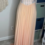 Womens Glam Rhinestone Corset Peach Peach Balletcore Prom Dress Long Maxi Gown 4 Pink Photo 0
