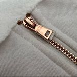 Lime & Vine White Rose Gold Zipper Cropped Sweatshirt Size M Photo 5