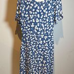 Reformation  Blue and White Floral Midi Dress Photo 0