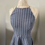 Speechless Denim Striped Halter Dress Junior's Size 9 (Small) Photo 1