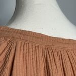 Nation Ltd  Gauze V-Neck Blouse Rust Orange 100% Cotton Women’s XL Photo 3