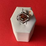 Bomb Party RBP6137 “Admire The Beauty” Topaz CZ on Rhodium Size 6 HALO Ring NWT Photo 0