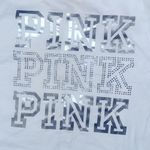 Victoria's Secret Pink Victoria’s Secret Crew Neck Silver Rhinestone Glitter Tees Size Small Photo 1