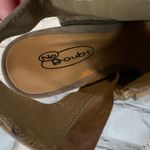 NO DOUBT Faux Suede Peep Toe Booties Photo 4