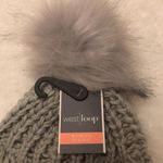West Loop  Women’s Gray Knitted Pom Pom Beanie Photo 5