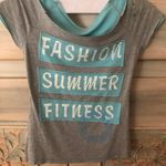 Ossira Grey Blue Workout T-shirt Photo 0