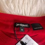 Womens Red Sweater - Liberté Fraternité Desigualité Print Size Small Photo 9